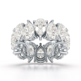 13.3 CT Pear Cut Full Eternity Lab Diamond Ring